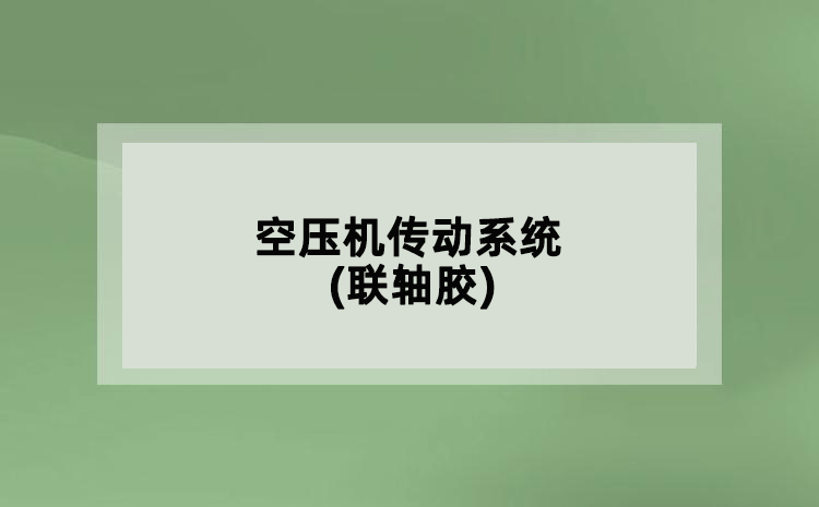 空压机传动系统(联轴胶)